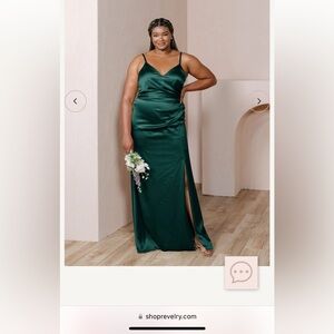 Revelry Rory Bridesmaid Dress (emerald green)